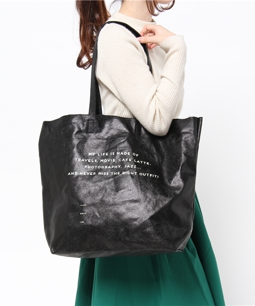 Kastane(カスタネ)の「【Kastane】キャンバストートBAG(トートバッグ・レディース・カーキ/ブラック・FREE)」の4枚目の写真