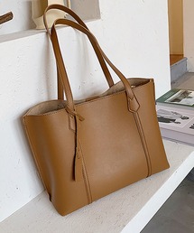 【OKUOKU 0909】レザータッチ 軽量A4ショルダー トートバッグ/oku-bag10-33