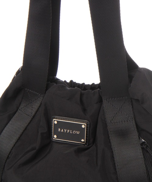 BAYFLOW（ベイフロー）の「[軽量!大容量♪ペットボトルホルダー付き]プレートライトデイパック（バックパック/リュック・レディース・ブラック/グレー・FREE）」の19枚目の写真