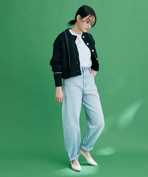 ADAM ET ROPE'（アダムエロペ）の「レザーナロースクエアフラットシューズ（パンプス・レディース・キナリ/ブラック・23.0cm/24.5cm/24.0cm/23.5cm）」の12枚目の写真