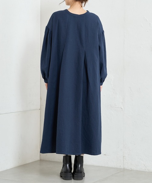 PUAL CE CIN（ピュアルセシン）の「【Du noir】綿麻ダブルガーゼ2WAYワンピース（ワンピース・レディース・ブラック/ネイビー・FREE）」の17枚目の写真