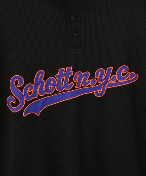schott(ショット)の「【WEB LIMITED】Schott/ショット/MESH MESH HENRYNECK T-SHIRT/メッシュ ヘンリーTシャツ(Tシャツ/カットソー・メンズ・ブラック/ダークグリーン/その他/バーガンディー・MEDIUM/LARGE/X-LARGE)」の12枚目の写真