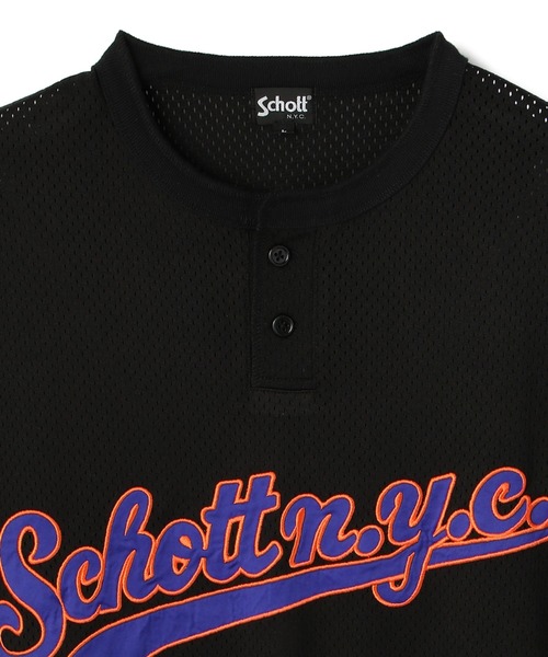 schott(ショット)の「【WEB LIMITED】Schott/ショット/MESH MESH HENRYNECK T-SHIRT/メッシュ ヘンリーTシャツ(Tシャツ/カットソー・メンズ・ブラック/ダークグリーン/その他/バーガンディー・MEDIUM/LARGE/X-LARGE)」の10枚目の写真