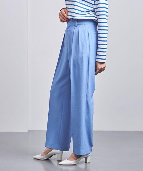 UNITED ARROWS（ユナイテッドアローズ）の「＜UNITED ARROWS＞TA ツイル タック テーパードパンツ W（その他パンツ・レディース・ライトブルー/ブラック/ナチュラル・40/38/36/34）」の5枚目の写真