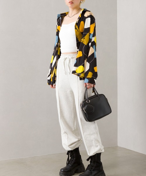 SpRay（スプレイ）の「ペイント風シャツ（シャツ/ブラウス・レディース・ホワイト/ブラック・FREE）」の10枚目の写真