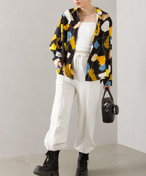 SpRay（スプレイ）の「ペイント風シャツ（シャツ/ブラウス・レディース・ホワイト/ブラック・FREE）」の11枚目の写真