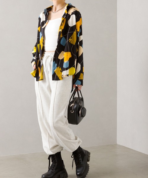 SpRay（スプレイ）の「ペイント風シャツ（シャツ/ブラウス・レディース・ホワイト/ブラック・FREE）」の12枚目の写真