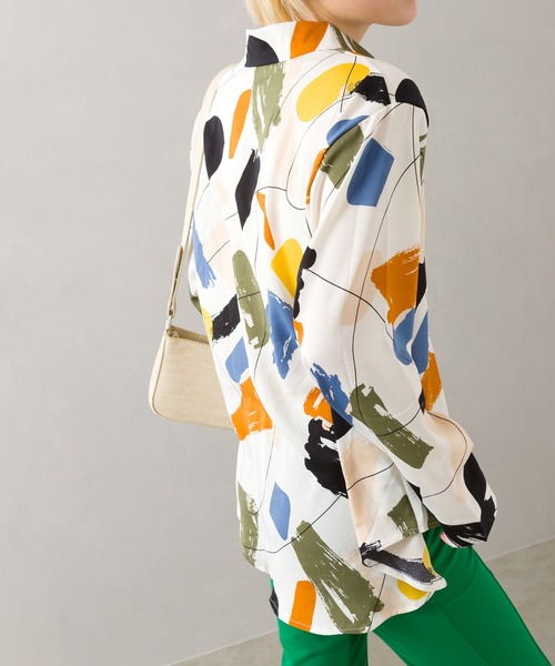 SpRay（スプレイ）の「ペイント風シャツ（シャツ/ブラウス・レディース・ホワイト/ブラック・FREE）」の19枚目の写真