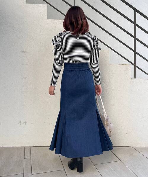 MAJESTIC LEGON（マジェスティックレゴン）の「Ladyプリーツマーメイドスカート（スカート・レディース・ブラック/ネイビー・SMALL/MEDIUM）」の15枚目の写真