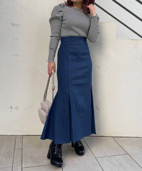 MAJESTIC LEGON（マジェスティックレゴン）の「Ladyプリーツマーメイドスカート（スカート・レディース・ブラック/ネイビー・SMALL/MEDIUM）」の16枚目の写真