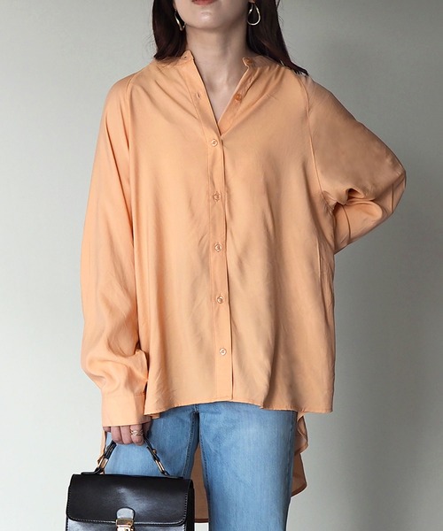 Riberry（リベリー）の「バックフリルブラウス（シャツ/ブラウス・レディース・オフホワイト/ベージュ/グリーン/オレンジ・MEDIUM）」の7枚目の写真