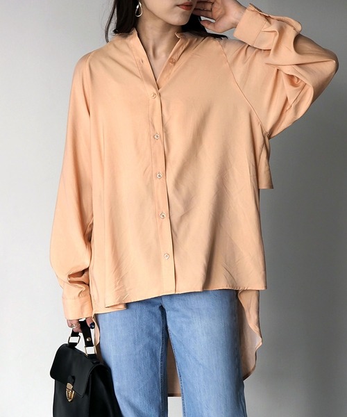 Riberry（リベリー）の「バックフリルブラウス（シャツ/ブラウス・レディース・オフホワイト/ベージュ/グリーン/オレンジ・MEDIUM）」の5枚目の写真