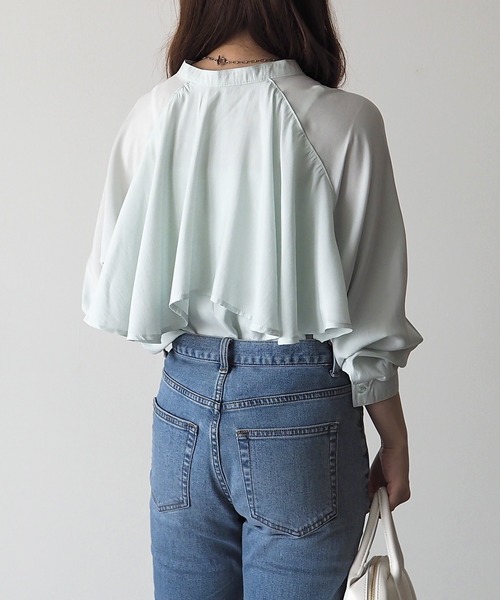 Riberry（リベリー）の「バックフリルブラウス（シャツ/ブラウス・レディース・オフホワイト/ベージュ/グリーン/オレンジ・MEDIUM）」の20枚目の写真