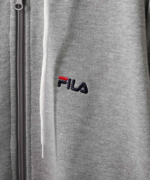FILA（フィラ）の「【FILA】 裏毛フルジップパーカー（パーカー・レディース・ホワイト/杢グレー/グレイッシュベージュ/ブラック/ネイビー・MEDIUM/X-LARGE/LARGE）」の17枚目の写真