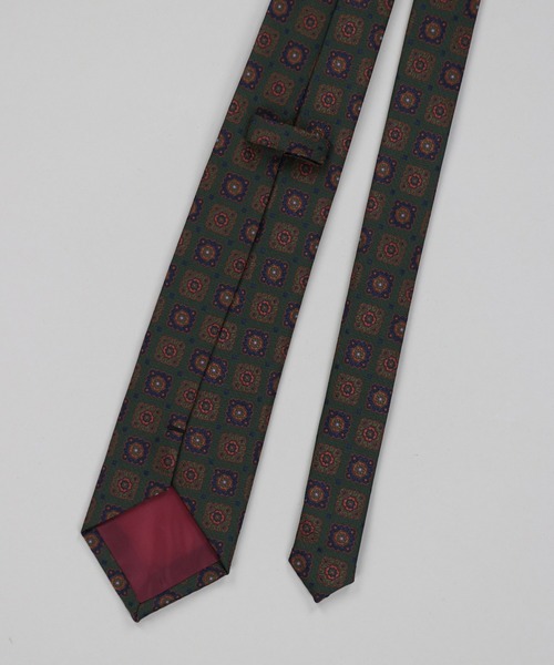 SPINNS（スピンズ）の「幾何学デザイン ネクタイ（ネクタイ・メンズ・グリーン/ワイン・ONESIZE）」の6枚目の写真