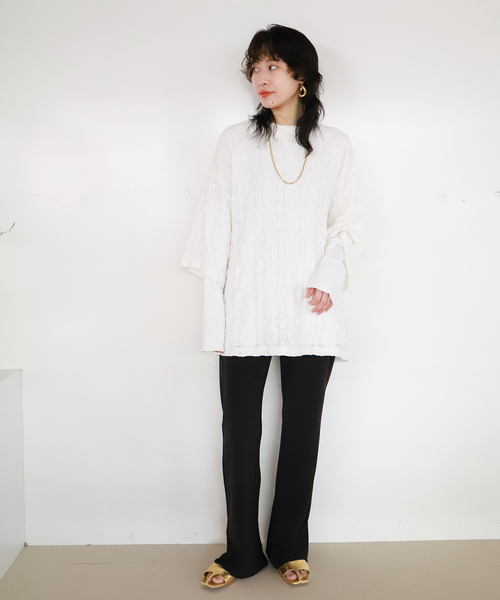 CITYSHOP（シティーショップ）の「FLARED パンツ（その他パンツ・レディース・ネイビー/ブラック・36/34/38）」の5枚目の写真