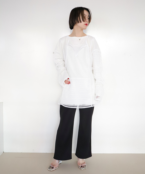CITYSHOP（シティーショップ）の「FLARED パンツ（その他パンツ・レディース・ネイビー/ブラック・36/34/38）」の7枚目の写真