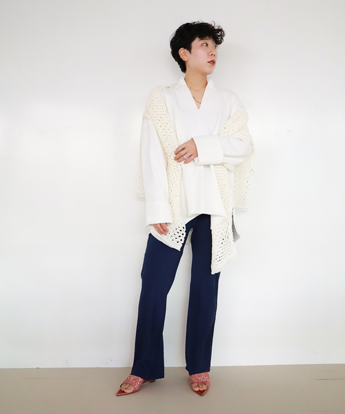 CITYSHOP（シティーショップ）の「FLARED パンツ（その他パンツ・レディース・ネイビー/ブラック・36/34/38）」の8枚目の写真