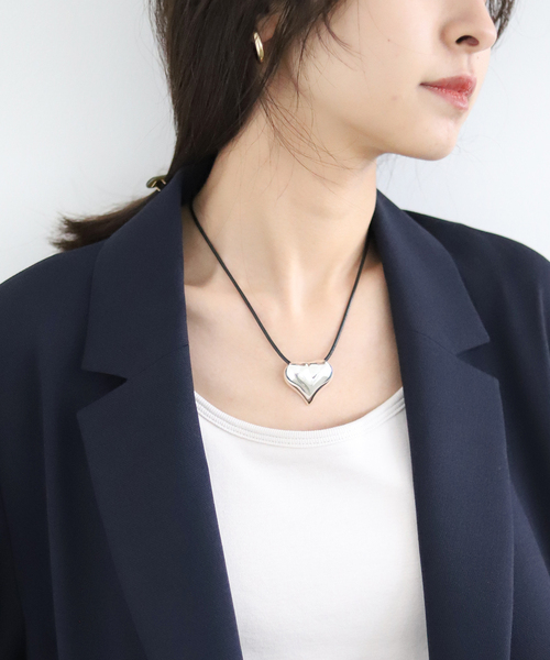 SLOBE IENA SELECT(スローブイエナセレクト)の「《追加》【BASENOTES/ベースノート】SLOBE別注ハートネックレス◆(ネックレス・レディース・シルバー・FREE)」の19枚目の写真
