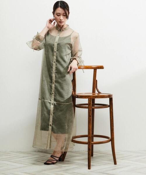 soffitto(ソフィット)の「マーブル柄シアーワンピース(シャツ soffitto(ソフィット)の「マーブル柄シアーワンピース(シャツ