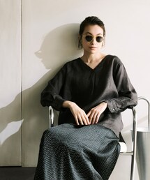 INDIVI | 【麻100%/洗える/UVケア/接触冷感】リネンオーバーシャツ(シャツ/ブラウス)