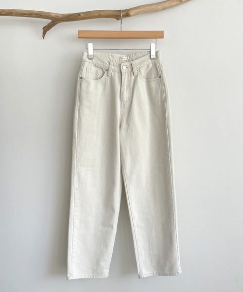 CANAL JEAN（キャナルジーン）の「El mar(エルマール) ハイウエストツイルストレートデニム（デニムパンツ・レディース・ベージュ/アイボリー・SMALL/MEDIUM）」の12枚目の写真