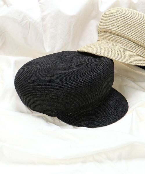 MAJESTIC LEGON（マジェスティックレゴン）の「ペーパーキャスケット（キャスケット・レディース・ブラック/アイボリー・FREE）」の2枚目の写真