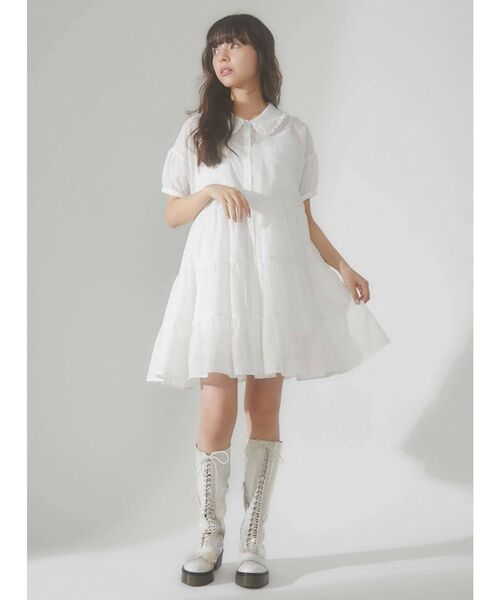 merry jenny（メリージェニー）の「レースアップレインブーツ（ドレスシューズ・レディース・ライトブルー/アイボリー/その他1・MEDIUM/LARGE）」の4枚目の写真