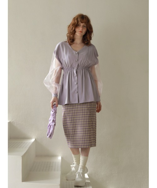 AMAIL(アマイル)の「Volume sleeve shirtJacket(シャツ/ブラウス・レディース・ラベンダー/ブラック/ベージュ・FREE)」の13枚目の写真
