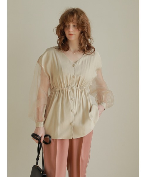 AMAIL(アマイル)の「Volume sleeve shirtJacket(シャツ/ブラウス・レディース・ラベンダー/ブラック/ベージュ・FREE)」の5枚目の写真