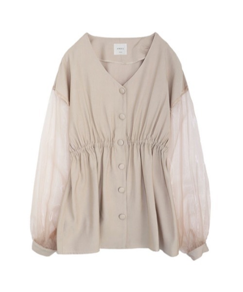 AMAIL(アマイル)の「Volume sleeve shirtJacket(シャツ/ブラウス・レディース・ラベンダー/ブラック/ベージュ・FREE)」の12枚目の写真