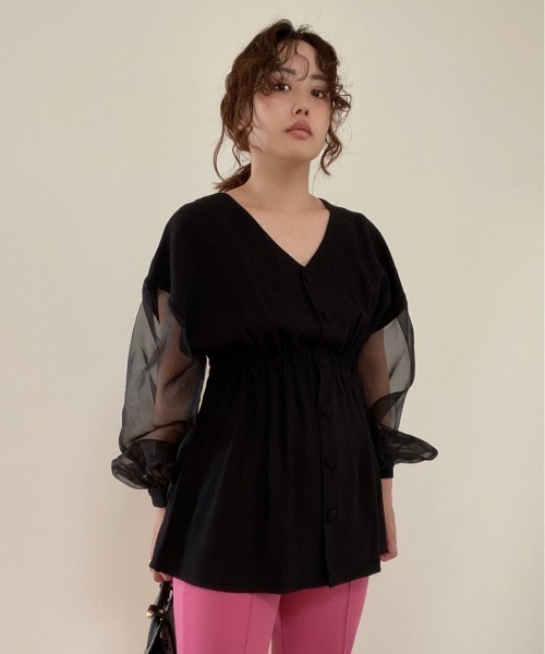 AMAIL(アマイル)の「Volume sleeve shirtJacket(シャツ/ブラウス・レディース・ラベンダー/ブラック/ベージュ・FREE)」の22枚目の写真