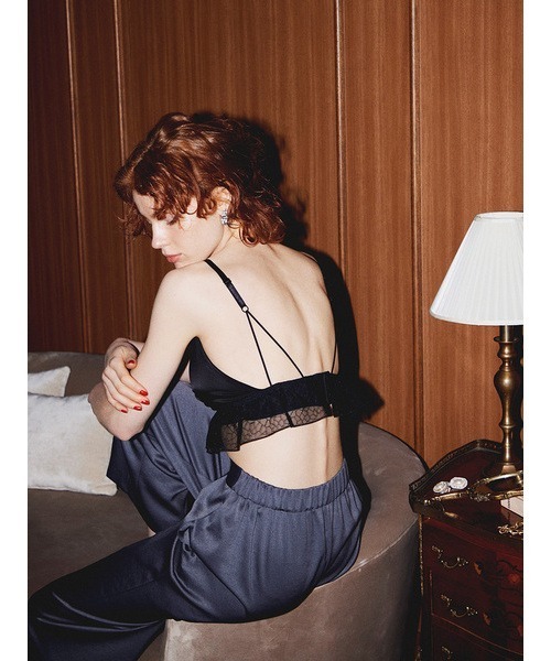 LILY BROWN(リリーブラウン)の「【LILY BROWN Lingerie】ブラレット×ショーツ(チュールレース)(ブラ&ショーツ・レディース・ライトブルー/ブラック/アイボリー・SMALL/MEDIUM)」の10枚目の写真