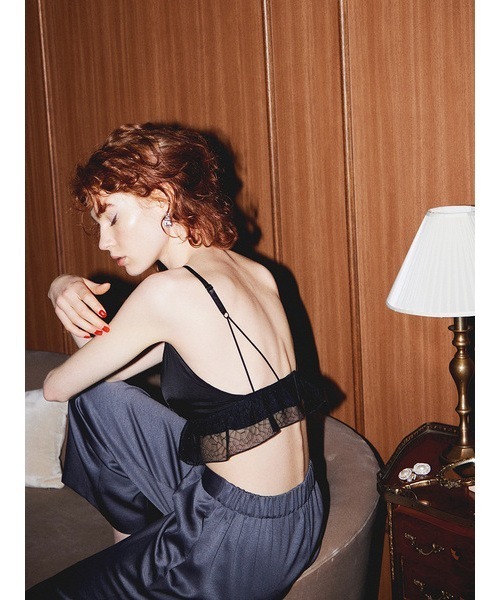 LILY BROWN(リリーブラウン)の「【LILY BROWN Lingerie】ブラレット×ショーツ(チュールレース)(ブラ&ショーツ・レディース・ライトブルー/ブラック/アイボリー・SMALL/MEDIUM)」の18枚目の写真