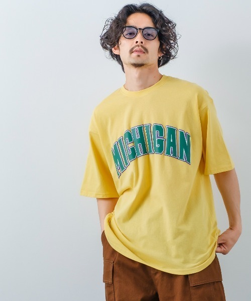 improves(インプローブス)の「発泡カレッジロゴ プリント オーバーサイズ Tシャツ(Tシャツ/カットソー・メンズ・イエロー/アッシュ/ブラック/オフホワイト・LARGE/MEDIUM)」の7枚目の写真