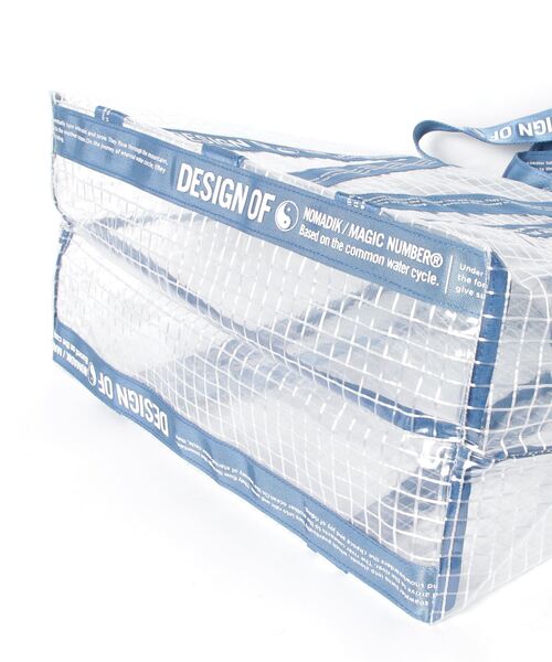 MAGIC NUMBER（マジック ナンバー）の「【MAGIC NUMBER】NOMADIK×MAGIC NUMBER CLEAR TOTE（トートバッグ・メンズ・ホワイト/ブルー・FREE）」の4枚目の写真