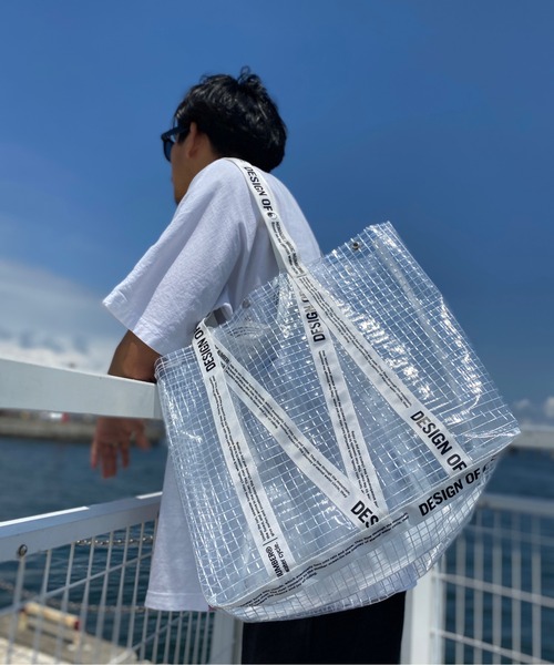MAGIC NUMBER（マジック ナンバー）の「【MAGIC NUMBER】NOMADIK×MAGIC NUMBER CLEAR TOTE（トートバッグ・メンズ・ホワイト/ブルー・FREE）」の12枚目の写真