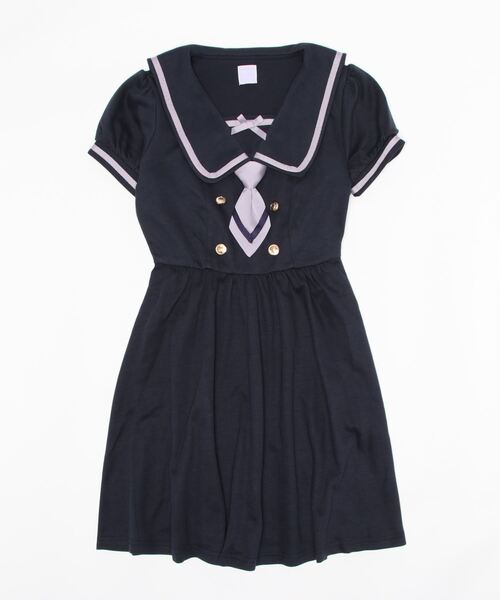 axes femme(アクシーズファム)の「クラシカルカットセーラーワンピース(ワンピース・キッズ・グリーン/ネイビー・XX-LARGE/XXX-LARGE/X-LARGE)」の1枚目の写真