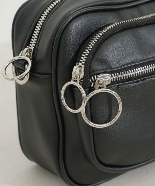 夢展望（ユメテンボウ）の「スクエアチェーンショルダーバッグ（ショルダーバッグ・レディース・ブラック/グリーン/ホワイト×ブラック/ブラウン・FREE）」の9枚目の写真