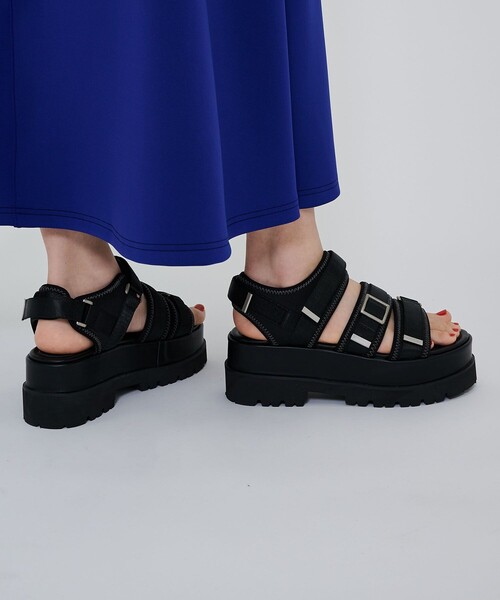 CITY TOKYO（シティトウキョウ）の「【アウトドア〇】ワークソールスポーツサンダル【A＋TOKYO / エープラストウキョウ】（サンダル・レディース・ブラック/ブラウン・1/2）」の3枚目の写真