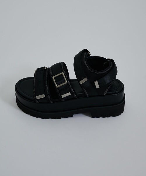 CITY TOKYO（シティトウキョウ）の「【アウトドア〇】ワークソールスポーツサンダル【A＋TOKYO / エープラストウキョウ】（サンダル・レディース・ブラック/ブラウン・1/2）」の8枚目の写真