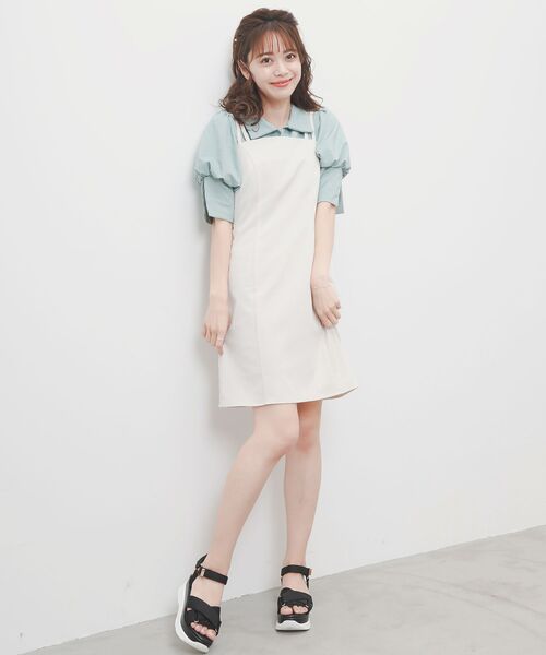 MAJESTIC LEGON（マジェスティックレゴン）の「ギンガムポロ襟トップス（ポロシャツ・レディース・ブラック系その他/グリーン系その他/ベージュ系その他2・MEDIUM）」の5枚目の写真