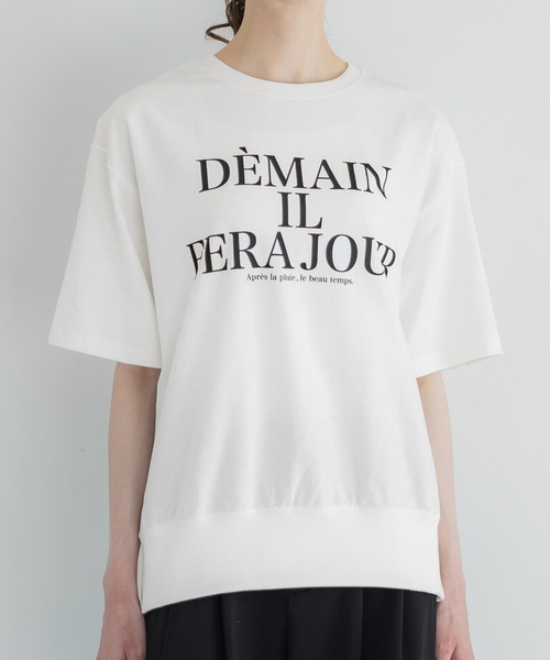 coca（coca）（コカ）の「ビッグシルエットプリントロゴプルオーバー（Tシャツ/カットソー・レディース・ライトグレー/ライトブルー/チャコールグレー/ベージュ/ライトグリーン/ブラック/ホワイト/グレー/ネイビー・M/L）」の2枚目の写真