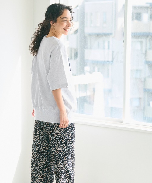 coca（coca）（コカ）の「ビッグシルエットプリントロゴプルオーバー（Tシャツ/カットソー・レディース・ライトグレー/ライトブルー/チャコールグレー/ベージュ/ライトグリーン/ブラック/ホワイト/グレー/ネイビー・M/L）」の12枚目の写真