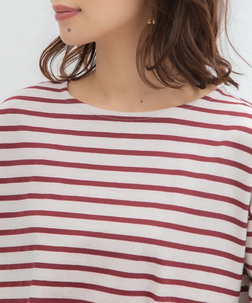 Honeys（ハニーズ）の「ボーダーゆるＴシャツ（Tシャツ/カットソー・レディース・ネイビー系/ベージュ系その他/ネイビー系1/ホワイト×ネイビー・S/L/M）」の20枚目の写真