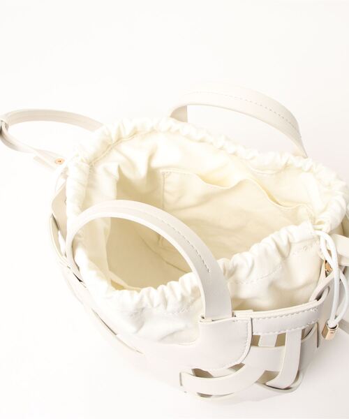 DouDou（ドゥドゥ）の「SSハーフムーンメッシュショルダー（ショルダーバッグ・レディース・グリーン/アイボリー/ブラック・FREE）」の6枚目の写真