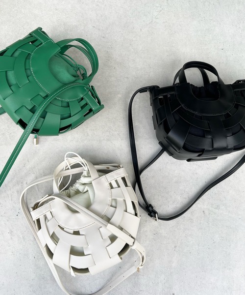 DouDou（ドゥドゥ）の「SSハーフムーンメッシュショルダー（ショルダーバッグ・レディース・グリーン/アイボリー/ブラック・FREE）」の20枚目の写真