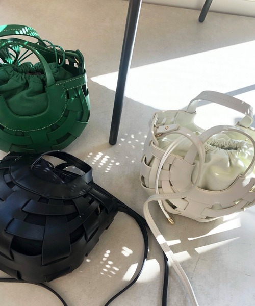 DouDou（ドゥドゥ）の「SSハーフムーンメッシュショルダー（ショルダーバッグ・レディース・グリーン/アイボリー/ブラック・FREE）」の19枚目の写真