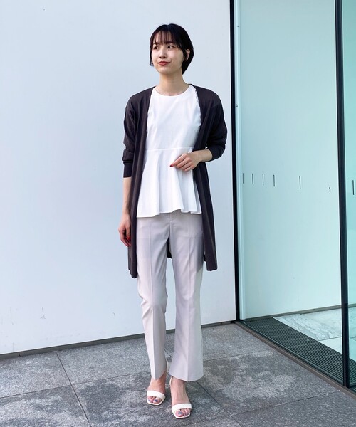 OPAQUE.CLIP(オペークドットクリップ)の「◆ウーリッシュトロピカル フレアパンツ【WEB限定サイズ】(その他パンツ・レディース・ブラック/ブルー/ライトベージュ・40/38/42/36/34)」の14枚目の写真