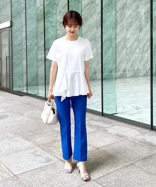 OPAQUE.CLIP(オペークドットクリップ)の「◆ウーリッシュトロピカル フレアパンツ【WEB限定サイズ】(その他パンツ・レディース・ブラック/ブルー/ライトベージュ・40/38/42/36/34)」の12枚目の写真